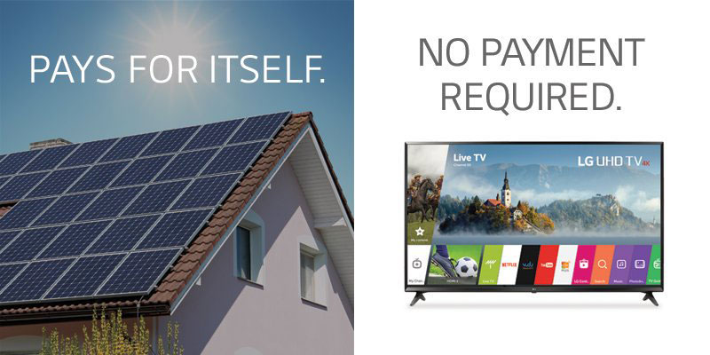 Free 4k TV when you go solar for zero upfront new york
